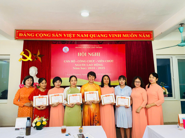 TRƯỜNG MẦM NON LÁNG THƯỢNG TỔ CHỨC HỘI NGHỊ CÁN BỘ - CÔNG CHỨC - VIÊN CHỨC NGƯỜI LAO ĐỘNG   NĂM HỌC 2024 - 2025
