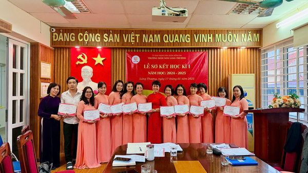 TRƯỜNG MẦM NON LÁNG THƯỢNG TỔ CHỨC LỄ SƠ KẾT HỌC KỲ 1  NĂM HỌC 2024 - 2025