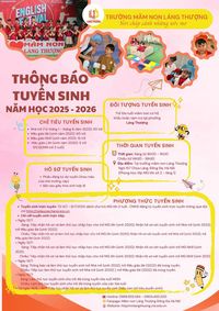 truong mam non lang thuong thong bao tuyen sinh nam hoc 2025 2026 - truong mam non lang thuong