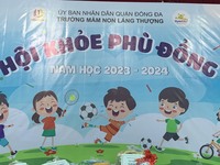 TRƯỜNG MẦM NON LÁNG THƯỢNG TỔ CHỨC  NGÀY HỘI KHỎE PHÙ ĐỔNG CHO HỌC SINH   NĂM HỌC 2023 - 2024