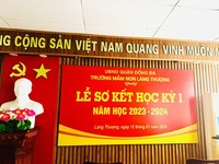 TRƯỜNG MẦM NON LÁNG THƯỢNG TỔ CHỨC SƠ KẾT HỌC KỲ 1  NĂM HỌC 2023 - 2024