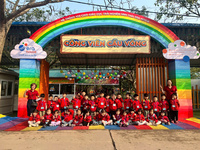 TRƯỜNG MẦM NON LÁNG THƯỢNG TỔ CHỨC HOẠT ĐỘNG  NGOẠI KHÓA CHO CÁC CON HỌC SINH