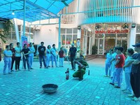 TRƯỜNG MẦM NON LÁNG THƯỢNG TỔ CHỨC DIỄN TẬP CÔNG TÁC CỨU HỘ, THOÁT NẠN VÀ PCCC TRONG NHÀ TRƯỜNG 