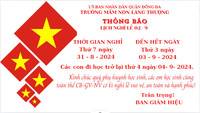 truong mam non lang thuong thong bao nghi le quoc khanh 2 9 - truong mam non lang thuong
